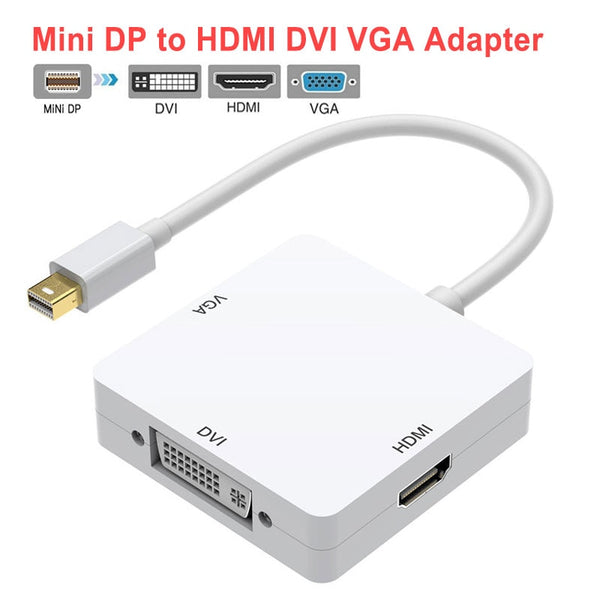 3 in 1 Mini DP to HDMI DVI VGA Triple Adapter Cable