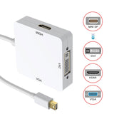 3 in 1 Mini DP to HDMI DVI VGA Triple Adapter Cable